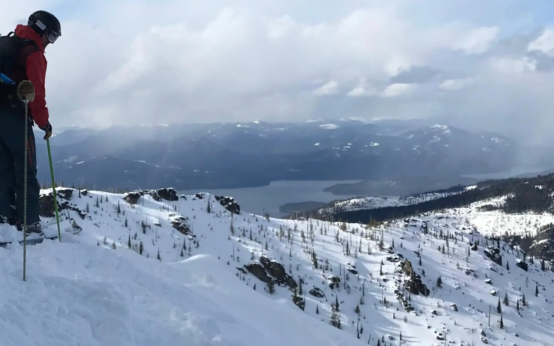 Backcountry skiing above Priest Lake, Idaho