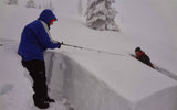 backcountry skiers cutting a rutschblock