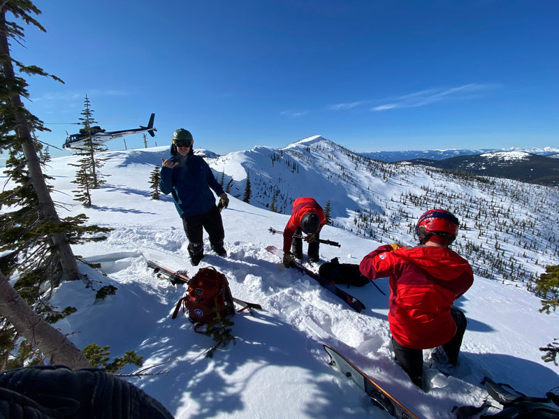 Heli skiing