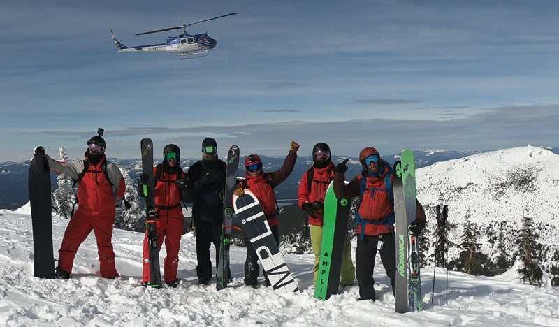 Heli skiing