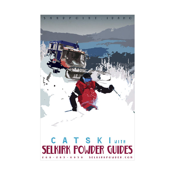Poster (Cat ski / Skier)
