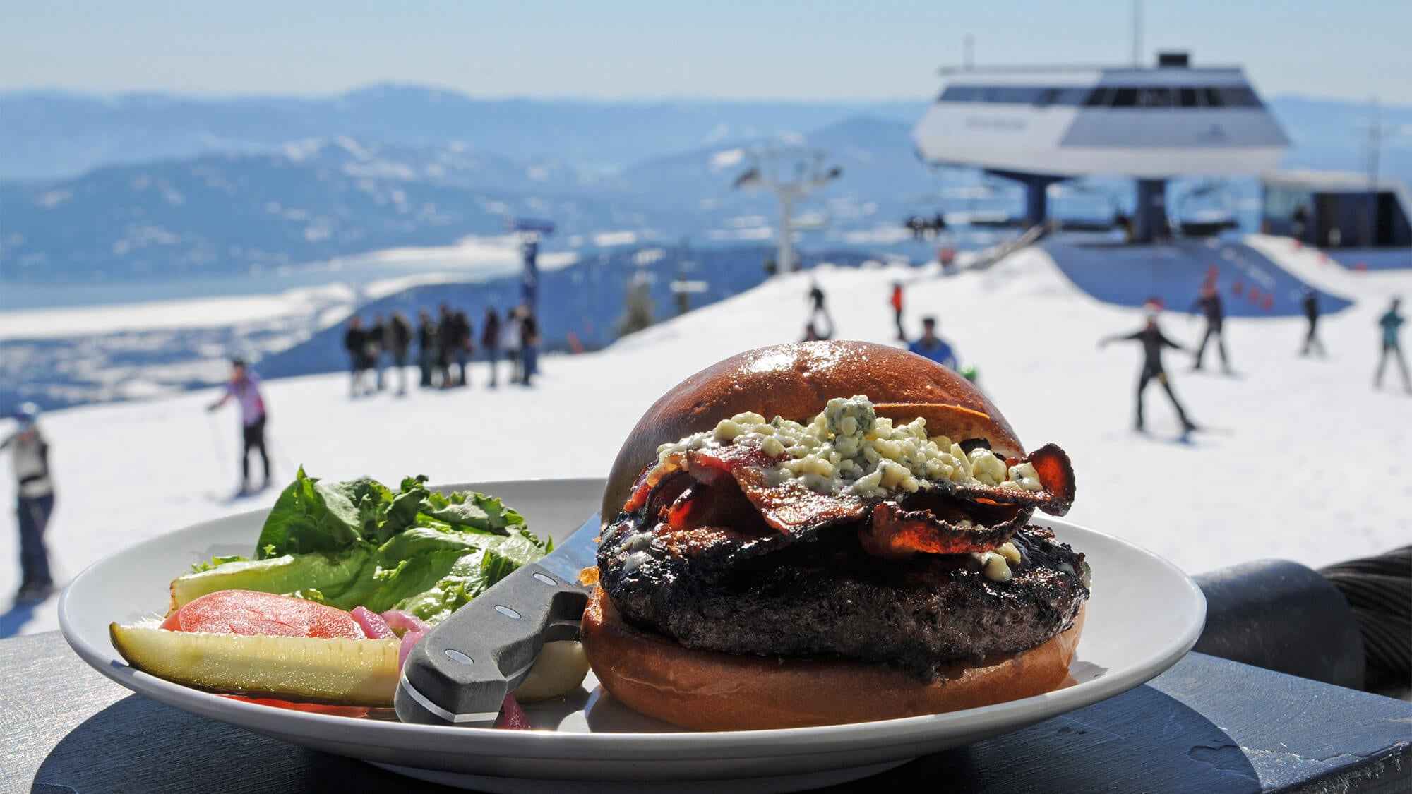 Red Hawk hamburger at the summit