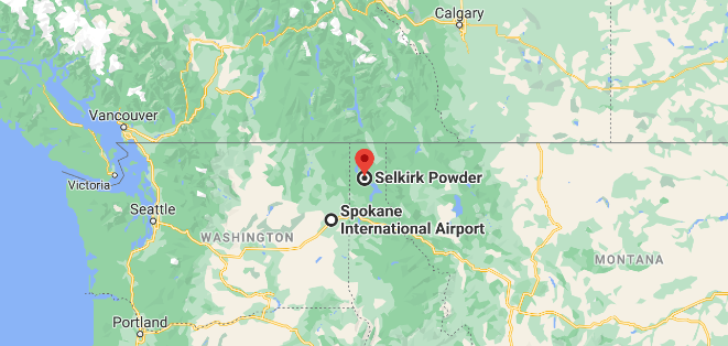 Spokane International Airport near Selkirk Powder