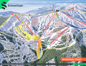 Schweitzer Bowl trail map